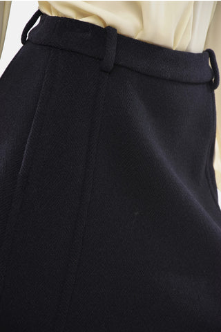 Minigonna in Lana con Tasche a Filo
