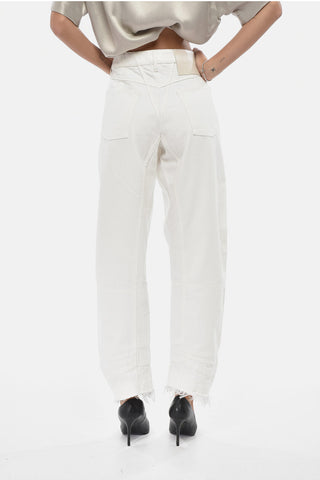Jeans Straight-Leg Mit Heller Waschung Und Ausgefranstem Saum 20cm