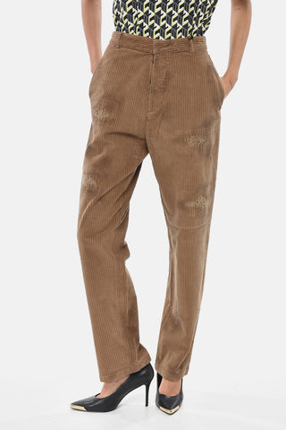 Hose Aus Cord Mit Distressed-Effekt