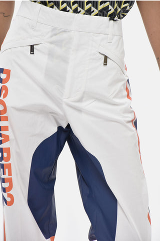 Pantaloni Color Block Con Stampa Logo