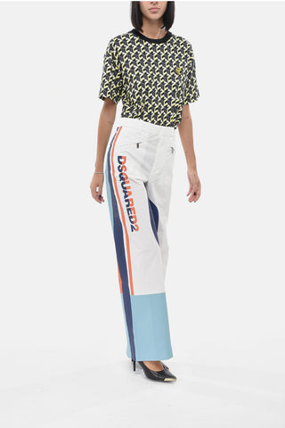 Pantaloni Color Block Con Stampa Logo