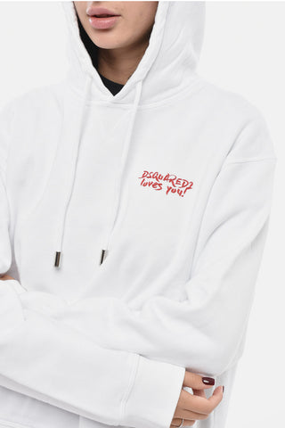 Kapuzensweatshirt LOVES YOU Mit Stickerei