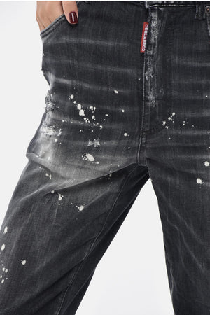 High-Waist Jeans TWIGGY With Distressed Effect 14 cm
