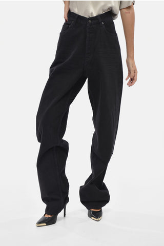 Jeans Regular Fit a Lavaggio Scuro 25cm