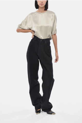 Jeans Regular Fit a Lavaggio Scuro 25cm