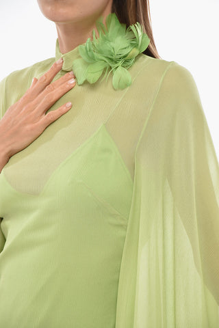 Vestito Caftano in Crepe di Seta con Sottoveste 