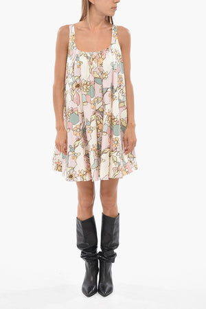 Mini-Kleid MAXINE mit ausgestellter Silhouette und mehrfarbigem Blumenmuster