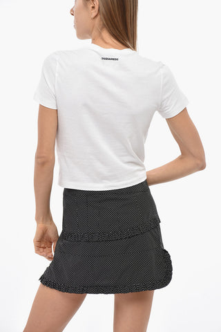 Short-Sleeve T-Shirt With Beaded Heart Detail