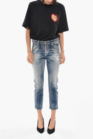 진 COOL GIRL CROPPED 스톤 워시 15cm