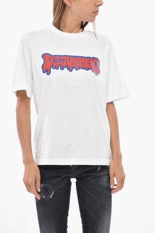 T-shirt A Maniche Corte Con Stampa Logo Liquid
