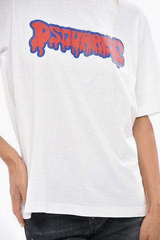 T-shirt A Maniche Corte Con Stampa Logo Liquid