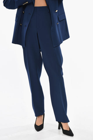 Double-Breasted Dress PARIGI in Solid Color with Peak Lapel and Gold-Effect Buttons