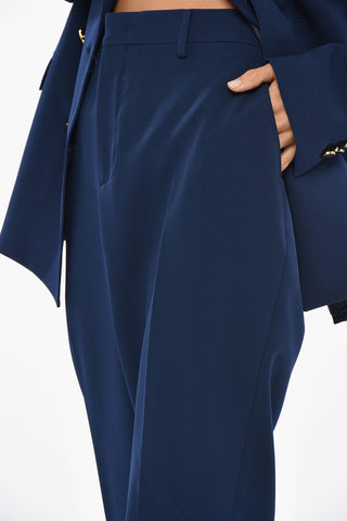 Double-Breasted Dress PARIGI in Solid Color with Peak Lapel and Gold-Effect Buttons