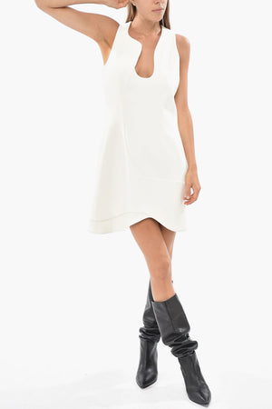 Flared Dress with U-Neck