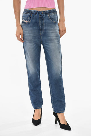 Jogg Jeans 2041 D-FAYZA in Denim Stretch con Elastico in Vita 14cm