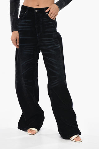 Jeans 1996 D-SIRE Relaxed Fit Wide Leg with Velvety Finish 31cm L.32