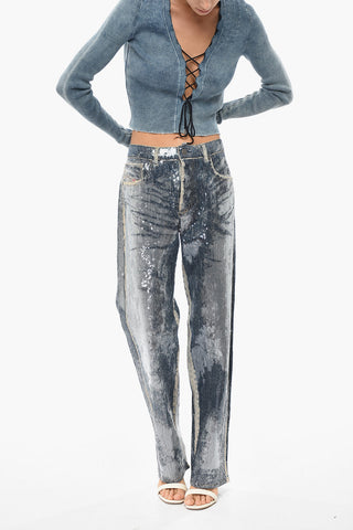 Sequin Pants Loose Fit D-ARK-S5