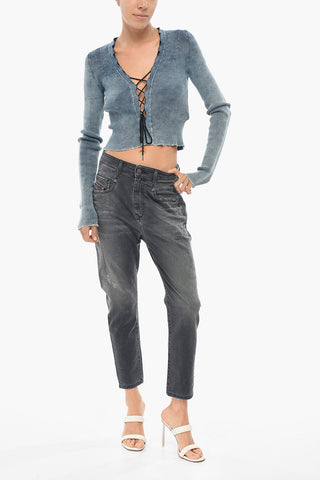 Lace-up Top M-ACCHIA Ribbed Lightweight Cotton