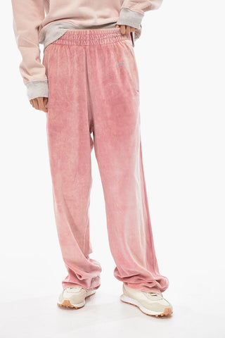 Velour Trousers P-MARTYN With Rhinestone Logo