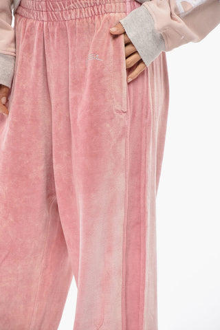Velour Trousers P-MARTYN With Rhinestone Logo