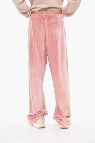 Velour Trousers P-MARTYN With Rhinestone Logo