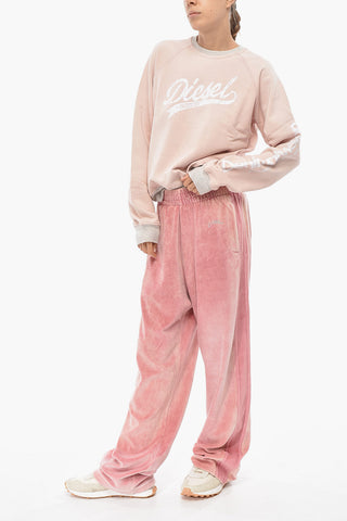 Velour Trousers P-MARTYN With Rhinestone Logo