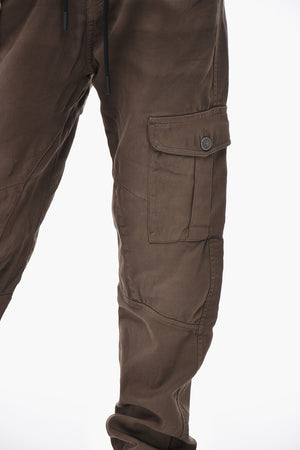 Cotton-Blend Cargo Trousers D-URSY-NE With Elastic Waist