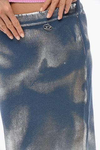 Metallic-Effect Cotton Pencil Skirt M-ILAN