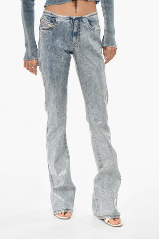 Flared Fit Jeans D-SHARK-S With Shiny Effect 23cm