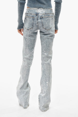 Flared Fit Jeans D-SHARK-S With Shiny Effect 23cm