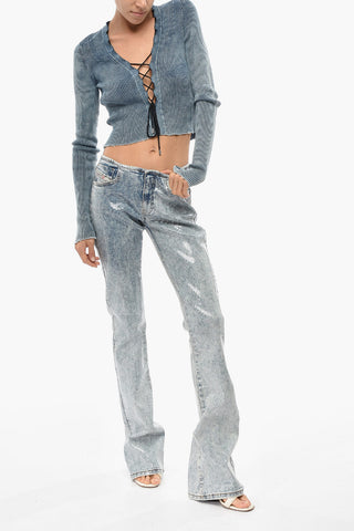 Flared Fit Jeans D-SHARK-S With Shiny Effect 23cm