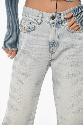 2016 Boyfriend-Leg Jeans D-AIR-S2 With Rhinestones 19cm