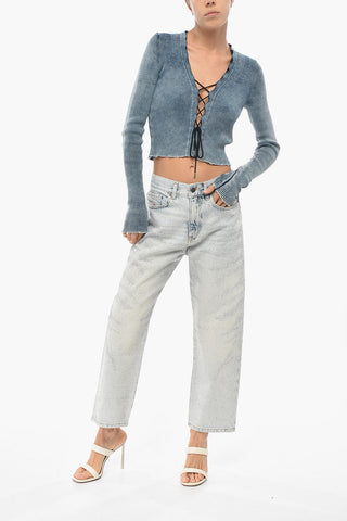 2016 Boyfriend-Leg Jeans D-AIR-S2 With Rhinestones 19cm
