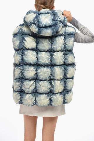 Puffer Jacket W-THYS Sleeveless Bleached Effect