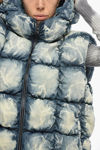 Puffer Jacket W-THYS Sleeveless Bleached Effect