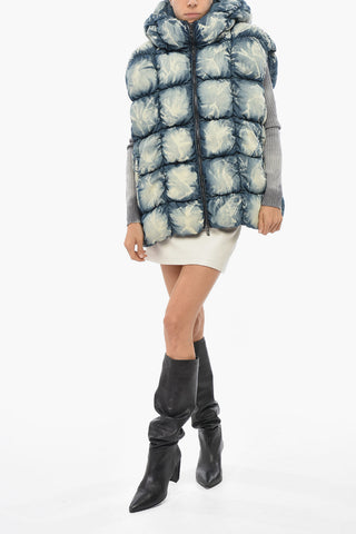 Puffer Jacket W-THYS Sleeveless Bleached Effect