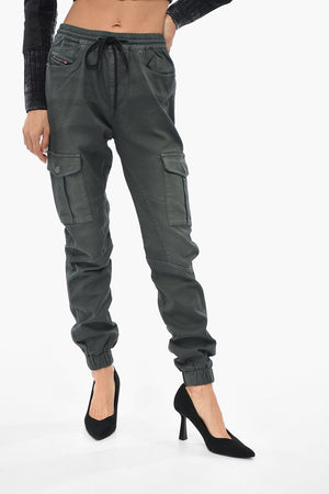 Cotton-Blend Cargo Trousers D-URSY-NE With Elastic Waist