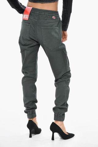 Cotton-Blend Cargo Trousers D-URSY-NE With Elastic Waist