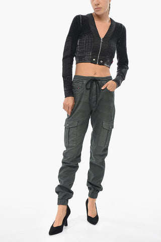 Cotton-Blend Cargo Trousers D-URSY-NE With Elastic Waist