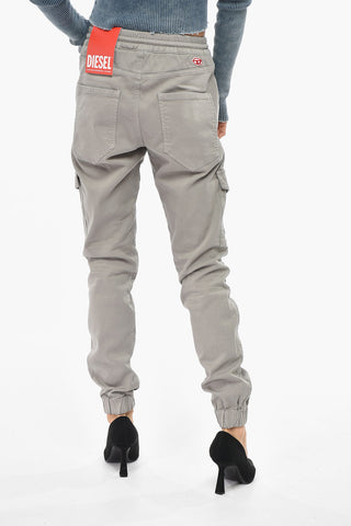 Cotton-Blend Cargo Pants D-URSY-NE with Elasticated Waist
