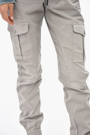 Pantaloni Cargo D-URSY-NE in Misto Cotone con Elastico in Vita