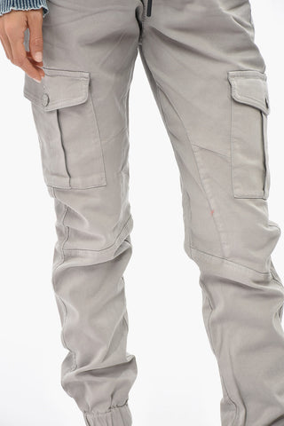 Cotton-Blend Cargo Pants D-URSY-NE with Elasticated Waist
