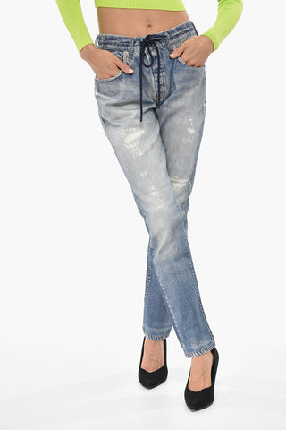 Mixed Cotton Denim-Effect Jogg Jeans 2034 D-KRAILEY-B 14cm