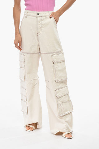 Loose-Fit Low-Rise Cargo Jeans D-SIRE 32cm Waist L.32