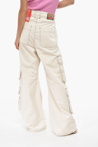 Loose-Fit Low-Rise Cargo Jeans D-SIRE 32cm Waist L.32
