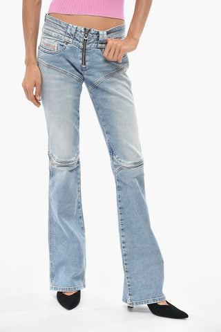 Bootcut Slim-Fit Jeans D-BELTY Low-Rise 23cm