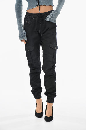 Cotton Cargo Trousers D-URSY-NE With Elastic Waist