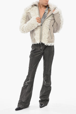 Suede and Shearling Jacket L-AUREL