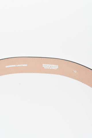 무지 가죽 벨트 모노그램 버클 35mm