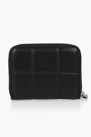 Portacarte in Pelle Trapuntata con Monogram Argentato